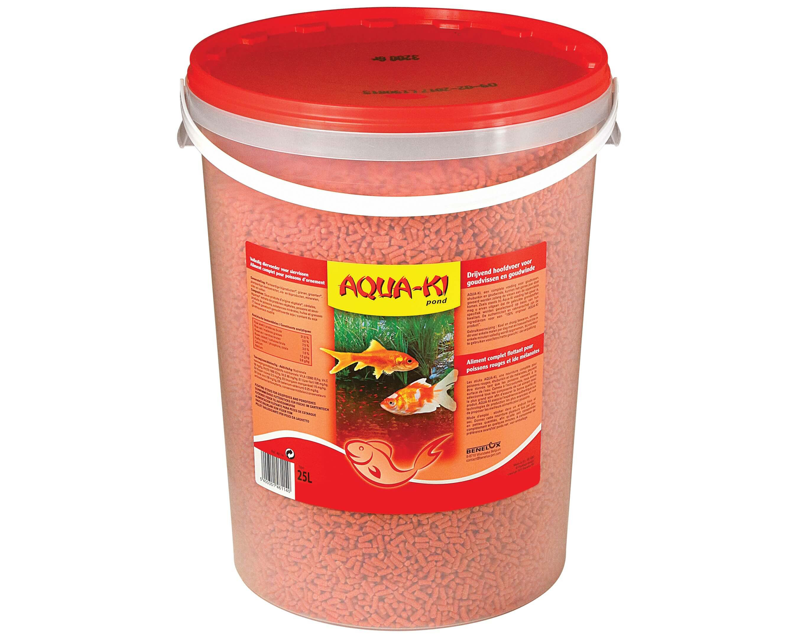 Aliment poissons sticks rouge 25 litres