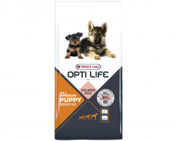 Croquettes au saumon pour chiots sensibles Opti Life Puppy Sensitive All Breeds Versele-Laga 12,5 kg