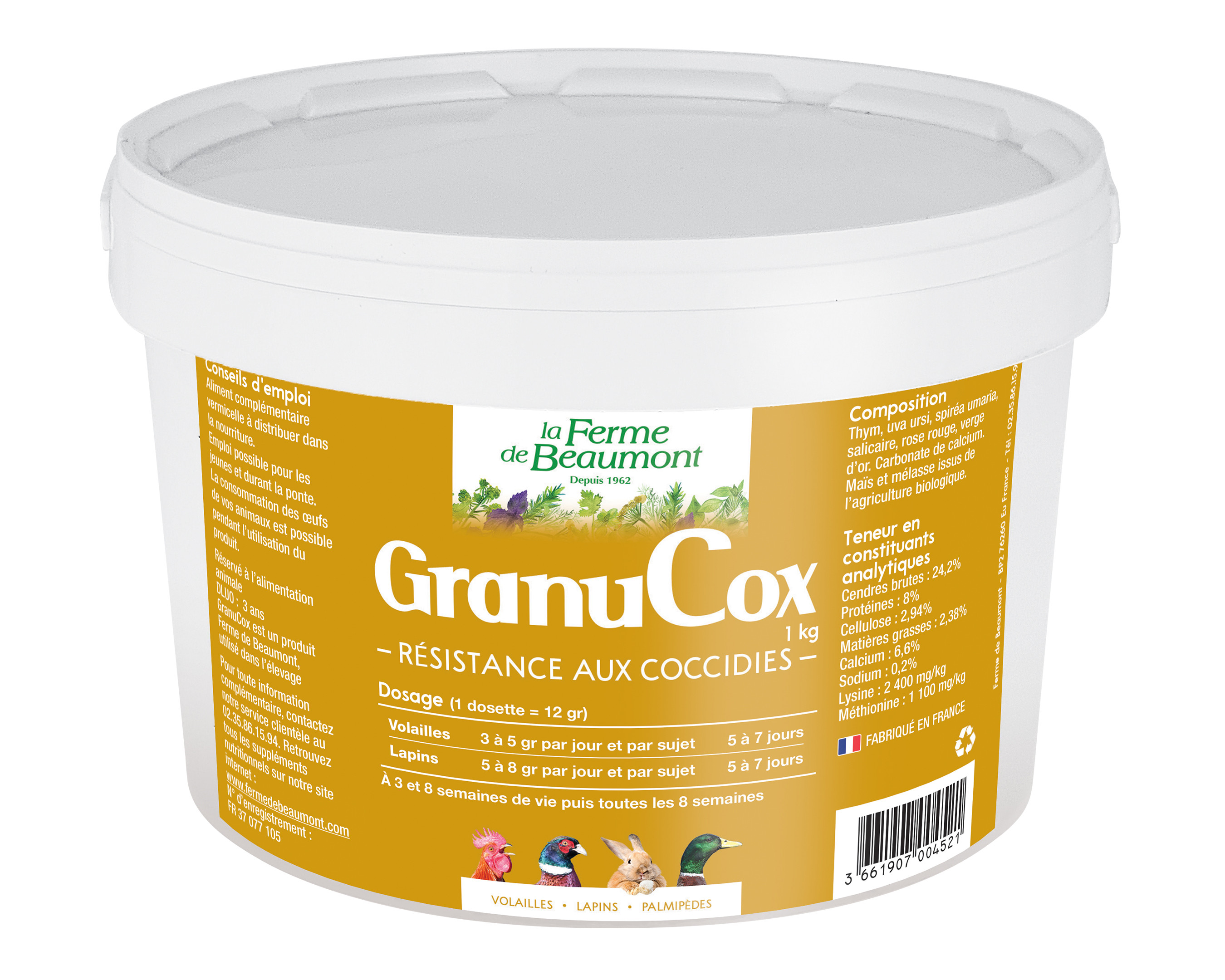 GranuCox Ferme de Beaumont • Granulés anticoccidien contre la coccidiose 1 kg