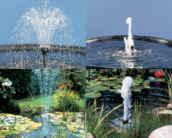 Exemples de jets volcan ou moussant de la Pompe fontaine Ubbink Xtra 3900 • Pompes à jet d'eau de bassin